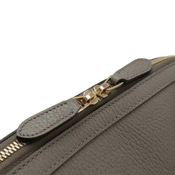 GUCCI Authentic Gray Leather Shoulder Bag - Picture 6 of 10